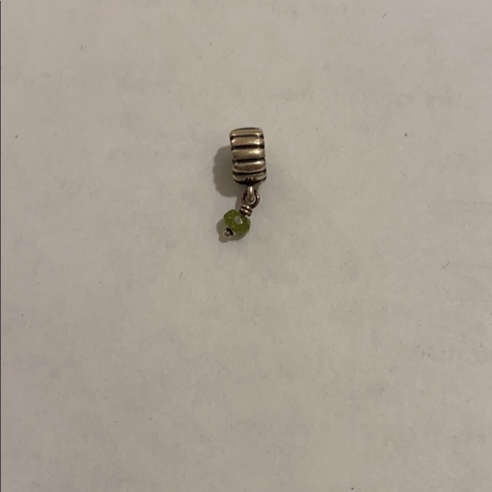 Green dangle pandora charm